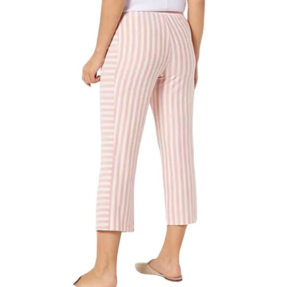 AnyBody Striped Textured Jersey Pull-On Pants NWOT ROSE PLUS SIZE 5X - Picture 2 of 7